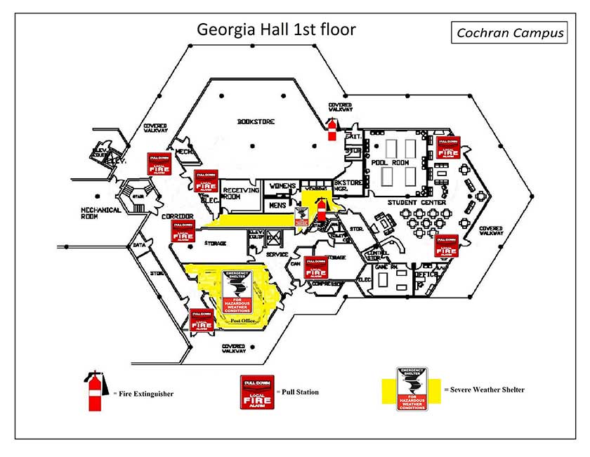 Georgia Hall 1st Safety Diagram